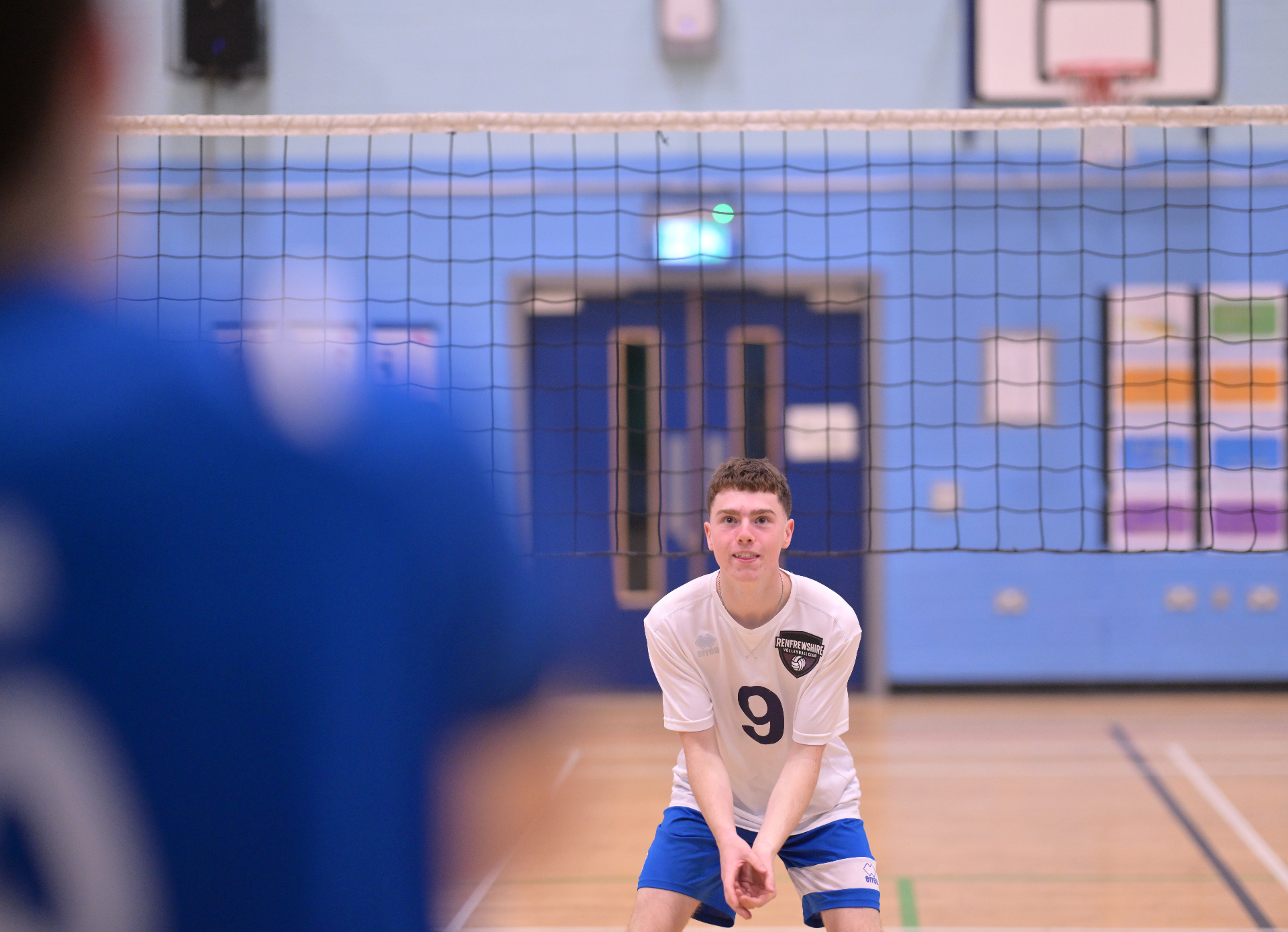 Renfrewshire Volleyball Club player on court